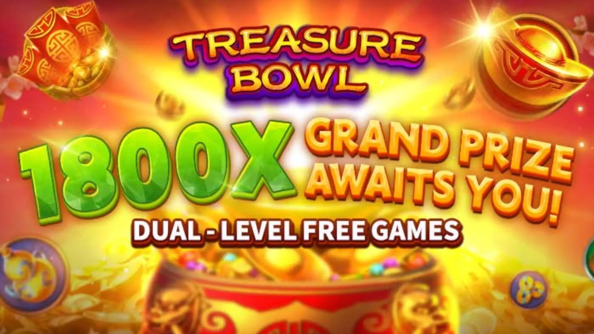 Multiplicadores Treasure Bowl 26a - 7777x Máximo com Tigela Dourada